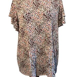 Adrianna Papell Floral Print Women's Top 1x